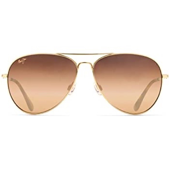 NWOT Maui Jim Mavericks Aviator Sunglasses Gold main image 5